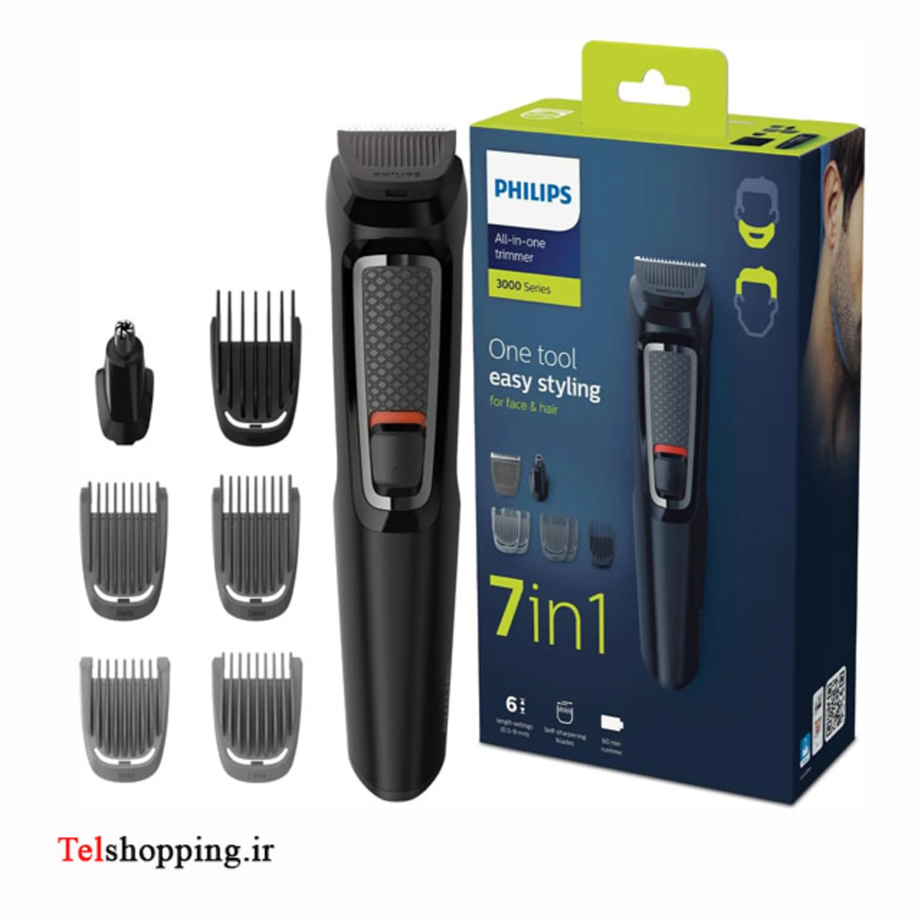 فیلیپس مالتی گروم 3000 مدل MG3720 تریمر 7 در 1 کاره برای صورت و مو